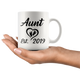Aunt Established Mug - Aunt Est 2019 Mug - Auntie Established 2019 Mug - Great Gift For Aunt (11 oz) - Freedom Look