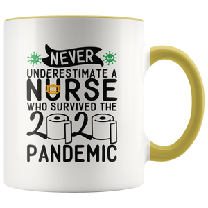 Nurse Survived 2020 Pandemic Toilet Paper Colored Coffee Mug