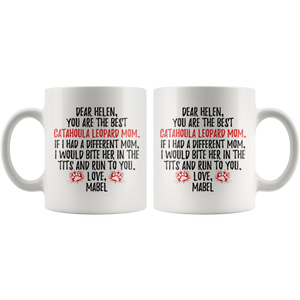 Personalized Catahoula Leopard Dog Mabel Mom Helen Coffee Mug (11 oz)