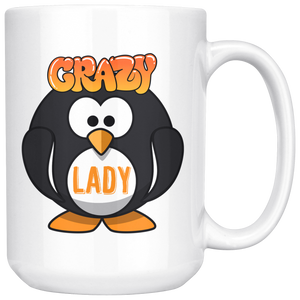 Crazy Penguin Lady Coffee Mug (15 oz) - Freedom Look