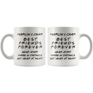 Marilyn & Char Best Friends Forever Never Apart Coffee Mug (11 oz)