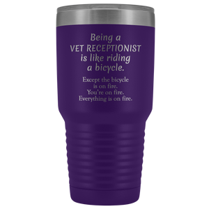 Vet Receptionist Tumbler Funny Gift, Vet Office Worker, Veterinary Medicine Tumbler, Veterinary Assistant Present, Vet Nurse Tumbler (30 oz)