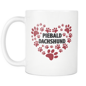 Piebald Dachshund Mug - Piebald Dachshund Gifts - I Love Wiener Dog Dad Mom Mug - Great Gift For Daschund Owner - Freedom Look
