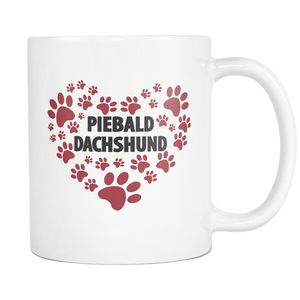 Piebald Dachshund Mug - Piebald Dachshund Gifts - I Love Wiener Dog Dad Mom Mug - Great Gift For Daschund Owner - Freedom Look