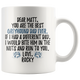 Personalized Greyhound Dog Rocky Dad Matt Coffee Mug (11 oz)