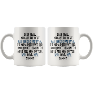 Personalized Rat Terrier Dog Sammy Dad Sean Coffee Mug (11 oz)