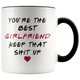 You're The Best Girlfriend Colored Mug - Valentines Day Mug (11 oz)