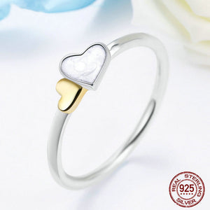 Two Hearts Ring - 925 Sterling Silver - Freedom Look