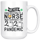 Nurse Survived 2020 Pandemic Toilet Paper White Coffee Mug