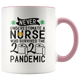 Nurse Survived 2020 Pandemic Toilet Paper Colored Coffee Mug