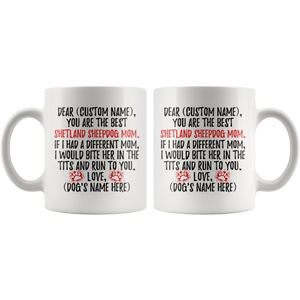 Personalized Best Shetland Sheepdog Mom Coffee Mug (11 oz)