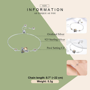 Unique Honey Bee Chain Bracelet - 925 Sterling Silver - Freedom Look