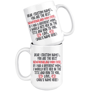 Personalized Best Newfoundland Mom Coffee Mug (15 oz)