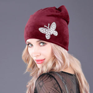 Butterfly Beanie Hat - 6 Colors - Freedom Look