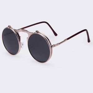 Flip Up Vintage Steampunk Sunglasses - Freedom Look