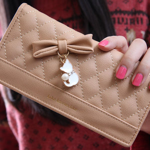 HQ Cute Cat Leather Wallet - Freedom Look