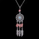 Dreamcatcher Reiki Natural Stone Pendant Necklace - Freedom Look