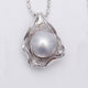 HQ Big Natural Pearl Pendant Necklace - Freedom Look