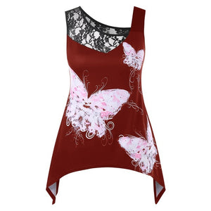 Butterfly Sleeveless Top Vest - Freedom Look