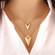 Fashion Multilayer Triangle Double Chain Necklace - Freedom Look