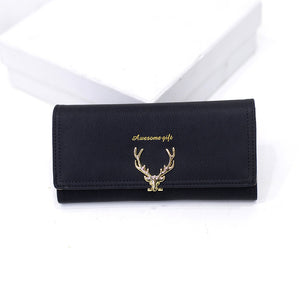 Latest Deer Women Leather Long Wallet - Freedom Look