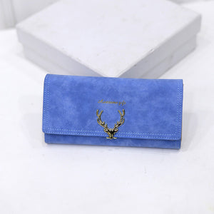 Latest Deer Women Leather Long Wallet - Freedom Look