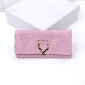 Latest Deer Women Leather Long Wallet - Freedom Look