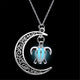 Silver Plated Chain Moon & Turtle Necklaces - Freedom Look
