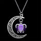 Silver Plated Chain Moon & Turtle Necklaces - Freedom Look