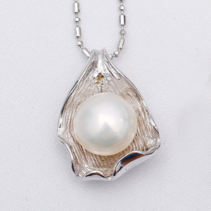 HQ Big Natural Pearl Pendant Necklace - Freedom Look