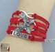 Butterfly Leather Charm Bracelet - Freedom Look