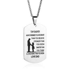 To My Son & To My Daughter Pendant Necklace - Freedom Look