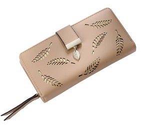 Beautfiful Leaf Leather Wallet - Freedom Look