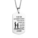 To My Son & To My Daughter Pendant Necklace - Freedom Look