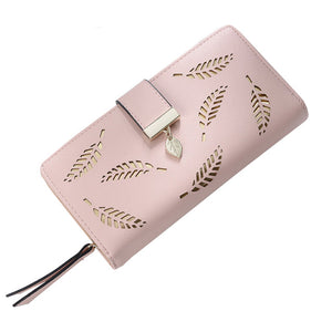 Beautfiful Leaf Leather Wallet - Freedom Look