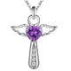 Jesus Cross Love Angel Heart Wing Silver Pendant Necklace - Freedom Look