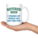 Funny Retired 2019 Mug, Retirement Coffee Mug (15 oz)