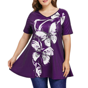 Butterfly V-neck Blouse - Freedom Look