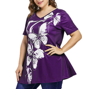 Butterfly V-neck Blouse - Freedom Look