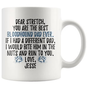 Personalized Bloodhound Dog Jesse Dad Stretch Coffee Mug (11 oz)