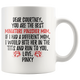 Personalized Miniature Pinscher Dog Pinky Mom Courtney Coffee Mug (11 oz)