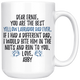 Personalized Yellow Labrador Dog Abby Dad Ernie Coffee Mug (15 oz)