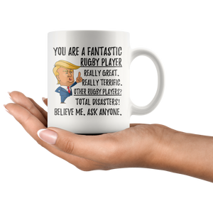 Funny Rugby Player Trump Coffee Mug (11 oz)