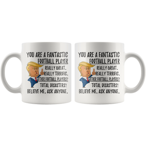 Funny Football Player Trump Coffee Mug (11 oz)