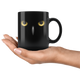 I Watching You Realistic Night Owl Black Scary Mug (11 Oz)