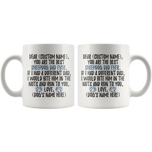 Personalized Best Sheepdog Dad Coffee Mug (11 oz)