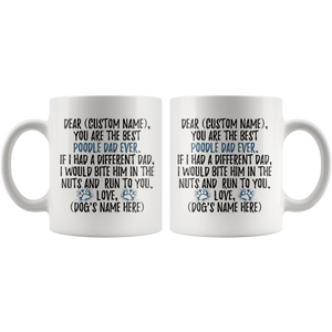 Personalized Best Poodle Dad Coffee Mug (11 oz)