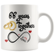 66th Wedding Anniversary Gift For Him And Her, Married For 66 Years, 66th Anniversary Mug For Husband & Wife, 66 Years Together With Her (11 oz )