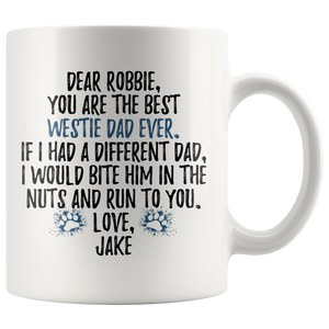 Personalized Westie Dog Jake Dad Robbie Coffee Mug (11 oz)