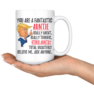 Funny Fantastic Auntie Trump Coffee Mug (15 oz)